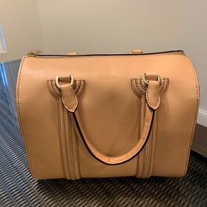 Kate Spade Saturday tan leather satchel handbag